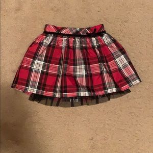 A plaid skirt